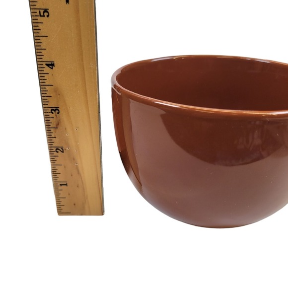 Vintage Chocolate Brown Heavy Jumbo Cup & Saucer Set Restaurant Wear Soup Mug - Picture 6 of 6